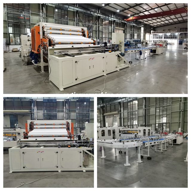 Ligne de production de machine &agrave; papier toilette pour stratification de colle